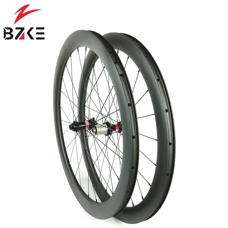 Perfect BZKE 700C Super light carbon wheelset road disc 35 38 45 50mm depth tubeless carbon wheels road bike carbon road wheels 3