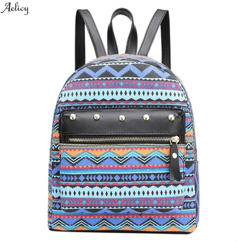 

Fashion Women's Girl Students Rivet Travel School Bag Backpack Shoulder Bag New Zipper Patchwork Solid Bag 2019