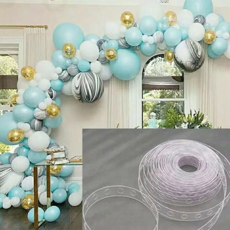 5M Unique Balloon Arch Decor Strip Connect Chain Plastic DIY Tape Party Decor 