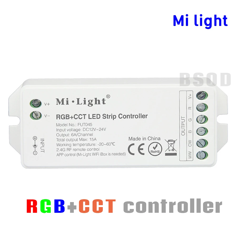 

BSOD Led Controller RGBW CCT Milight FUT045 RF 2.4GHz Wireless Switch Color Temperature Adjustable Brightness DC12V24V