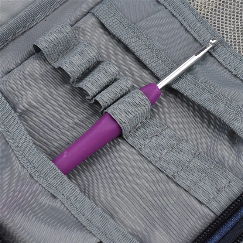 Пустая сумка для хранения крючком и спицами ножницы линейка большая емкость Органайзер сумка для хранения швейных инструментов