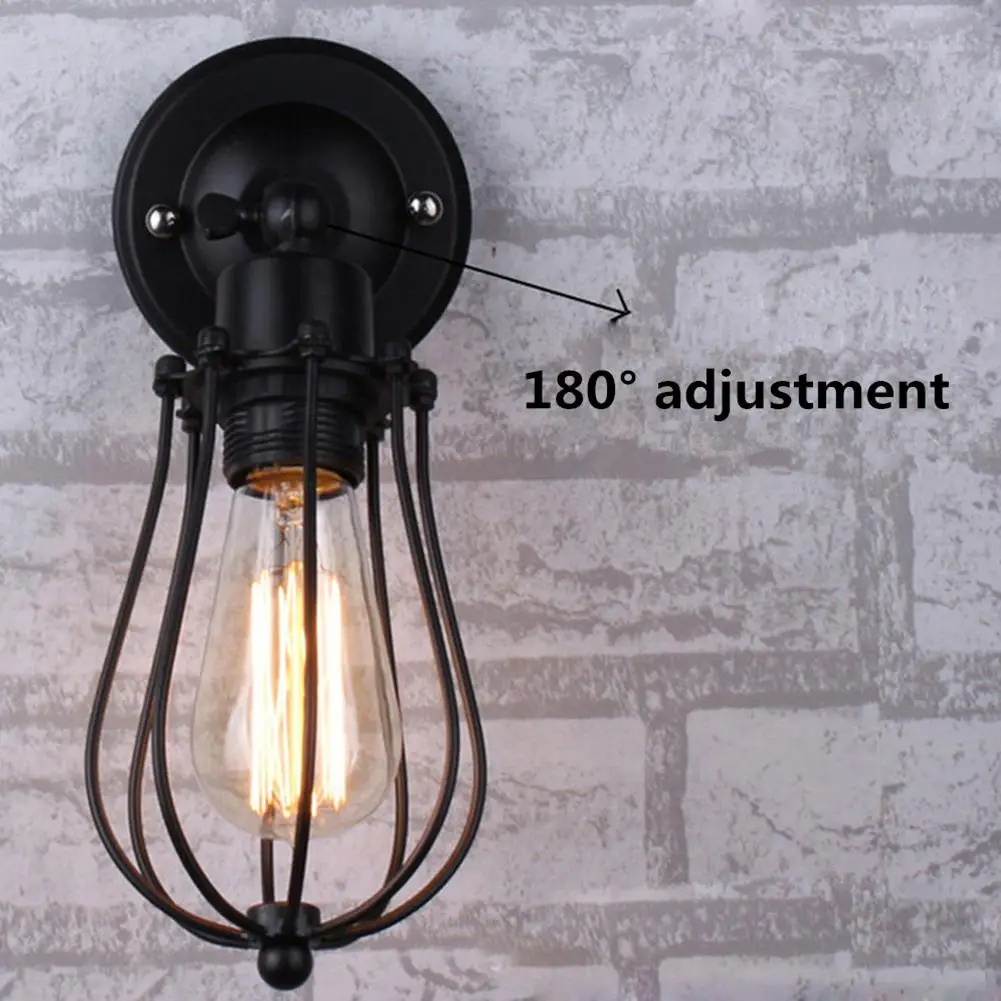 Vintage Industrial Double Head Wall Sconce Lights American rustic wrought iron antique restaurant corridor Decor LED wall lamp