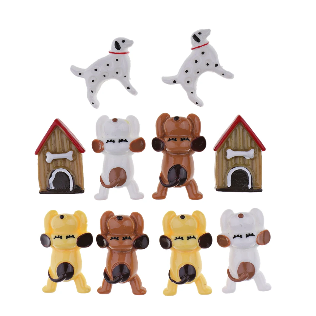 10pcs Dog House Shape Resin Flatback Embellishment for DIY Phone Case