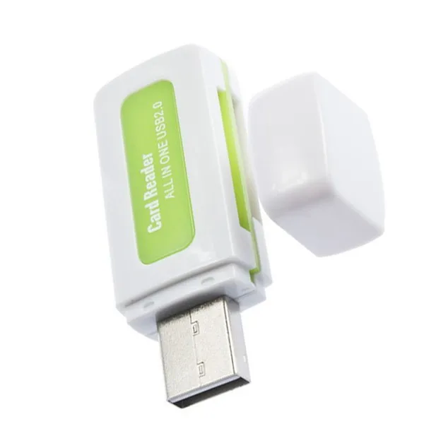 В наличии! 1 шт. USB 2,0 4 в 1 устройство для чтения карт памяти для M2 SD SDHC DV Micro SD TF карта зеленая Бесплатная/Прямая доставка