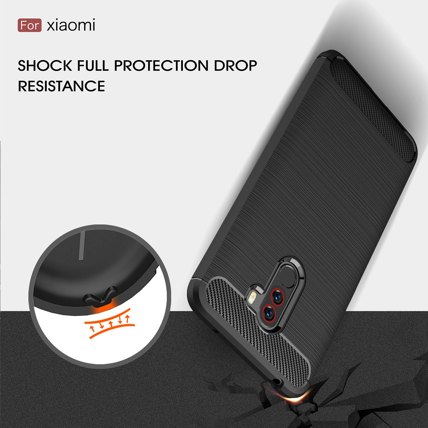 

Carbon Fiber Soft TPU Case For Xiaomi Mi A2 Mi8 SE Pocophone F1 6X Ultra Thin Protective Cover for Redmi Note 5 6 4 4X Pro S2