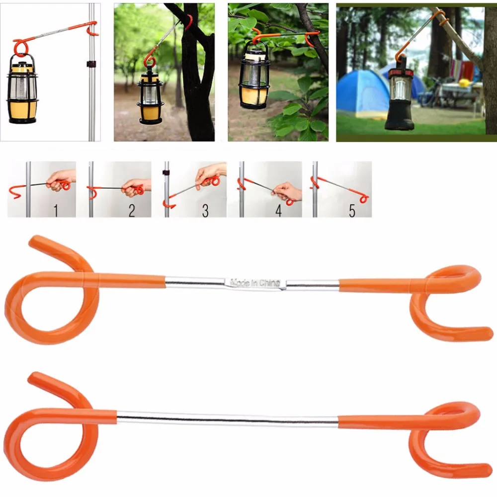 

2-way Lantern Light Lamp Hanger Tent Pole Hook Post Outdoor Camping useful