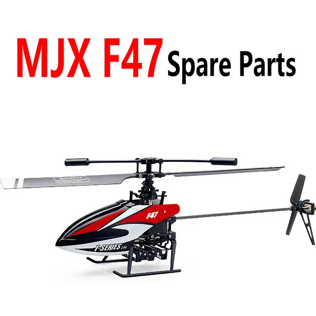 

MJX F47 RC helicopter model spare parts accessories rocker arm, flybar, tail beam, copper sheathing, main frame, undercarriage