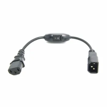 

IEC320 IEC 320 C14 Mains Power to iec 320 C13 Male to Female plug socket Extension power Cord Cable adapter connector and Switch