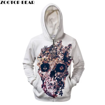 

One Piece Flower By ALI Artist Unisex Zip Hoodie 3D Print Zipper Sweatshirts Coat Men Casual Style Thick Streetwear Clothes 2018