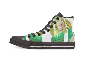 

Kim Gordon Casual High Top Canvas shoes sneakers For Drop shipping