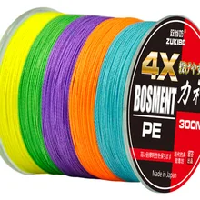 ZUKIBO 300M плетеная леска для карпфишинг шнур рыболовный 4 нити супер сильная Япония Multifilament PE рыболовная веревка плетеная шнур для рыбалки 8 до 90LB