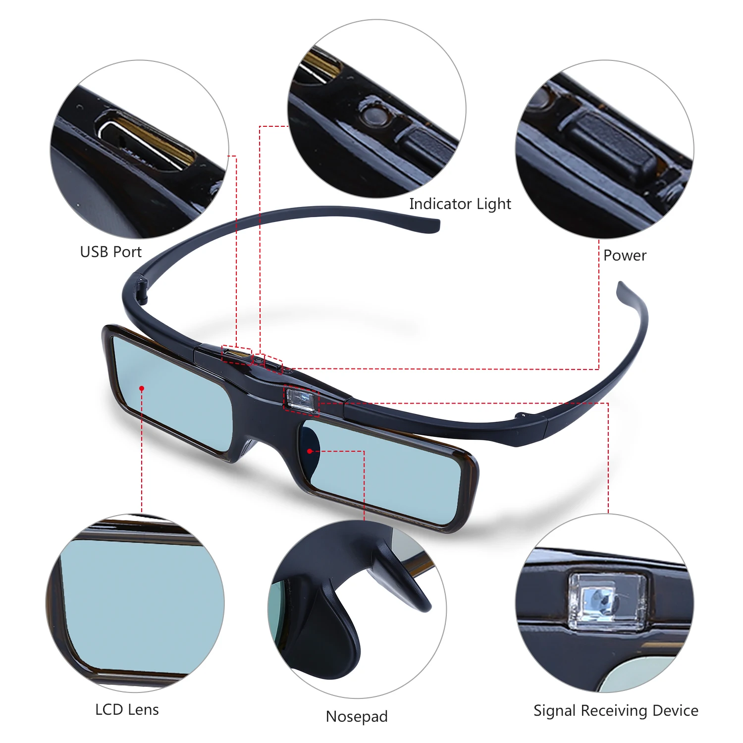 BOBLOV MX30 DLP-Link 96HZ-144 Гц, перезаряжаемые 3D активные очки затвора ЖК-объектив для 3D DLP-Link проектора Прямая поставка