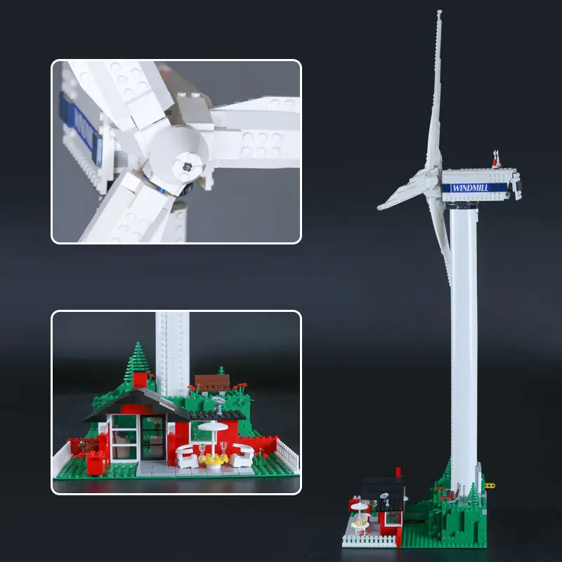 873 шт 37001 уличная серия совместима с 4999 Vestas ветряная турбина детские строительные