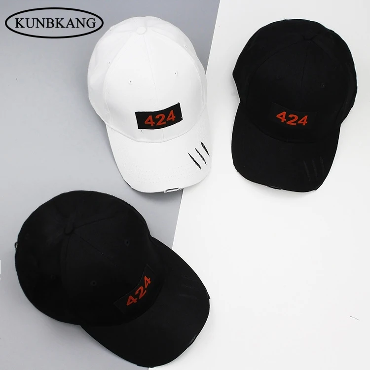 

Hot! 2017 High Quality Patch 424 Number Baseball Cap Hat Bone Men Women Snapback Caps Gorras Holes Eaves Peaked Cap Hip Hop Hats