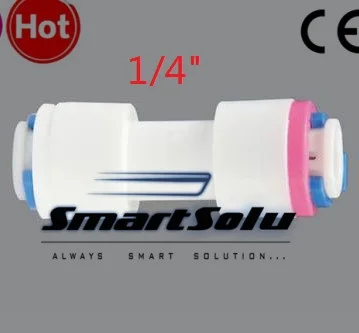 

Free Shipping 50pcs1/4 inch OD Tube *1/4 inch OD Tube Check Valve with seal Straight Quick Connect RO Water Tube Connection