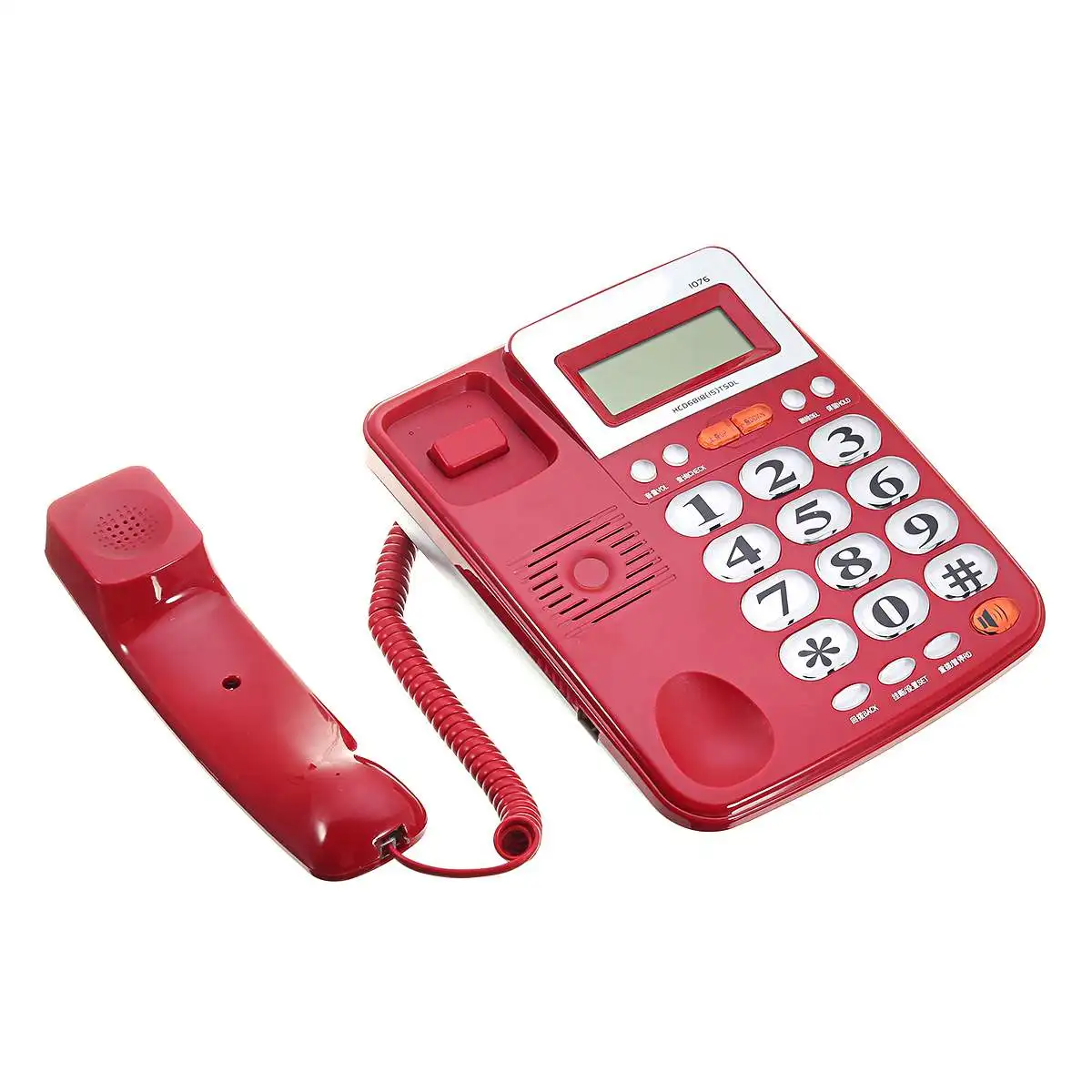 Черный/красный Настольный телефон с проводом ЖК-дисплей звонящий ID громкость часы для дома домашний звонок офис компания отель