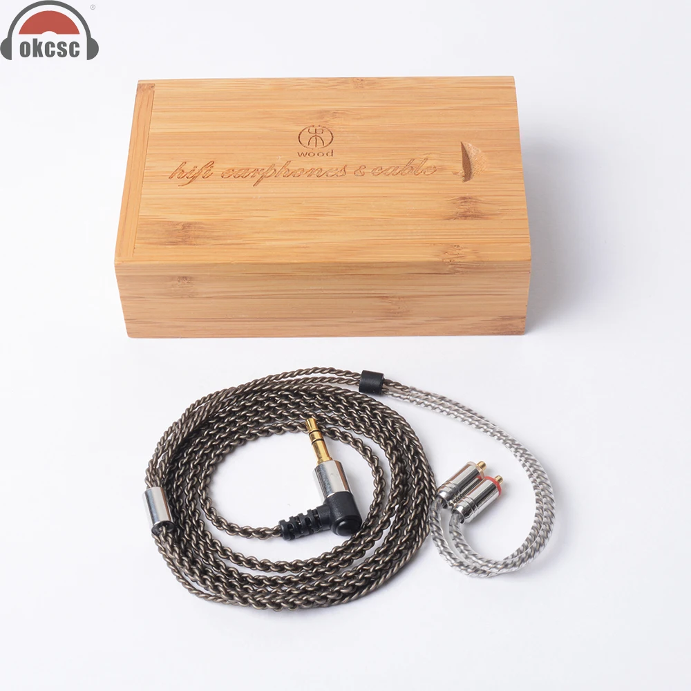 <b>OKCSC</b> Earphones Upgrade Cable 5N 4 shares <b>MMCX</b> Replcement ...