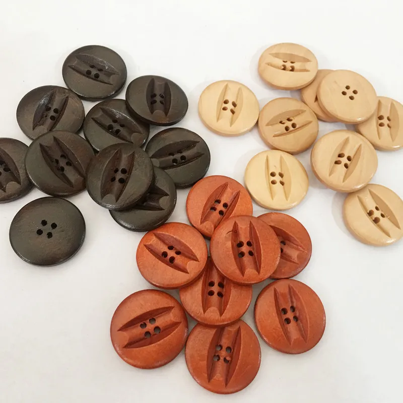 

Wood Button 50pcs/lot 4 Holes Sewing DIY Craft Round Wood Buttons For Arts Decorations Collections & Sewing Sweet Gift To Girls