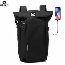 OZUKO Fashion Backpack Men for Teenager 15.6 inch Laptop Backpack Oxford Travel Rucksack Casual School Bags USB Charging Mochila
