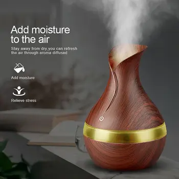 

300ml LED Air Humidifier 7 Color Changing Aroma Essential Oil Diffuser Remote Control Mist Maker
