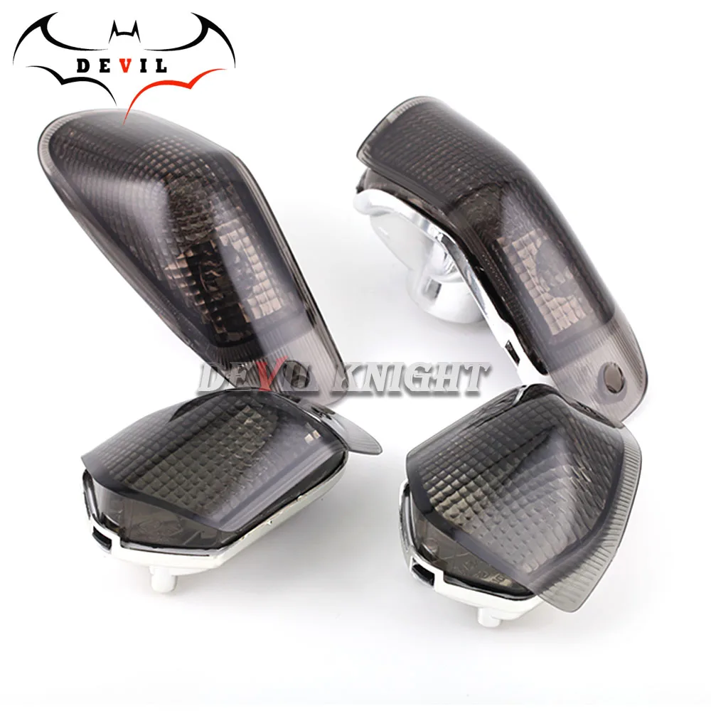 front rear smoke Для KAWASAKI ZZR 400/600 ZZR400 ZZR600 ZX600E 1994-2004 Аксессуары для мотоциклов передний и задний указатели поворота Индикатор светильник лампа объектив - Цвет: front rear smoke