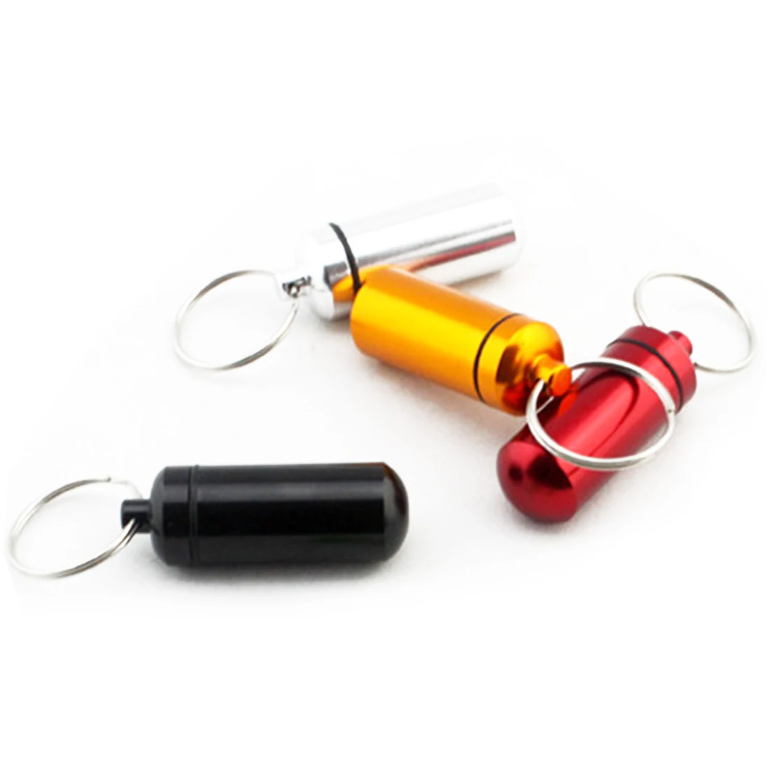 

Mini waterproof seal metal pill box aluminum alloy key chain medicine bottle box aluminum alloy storage box container box