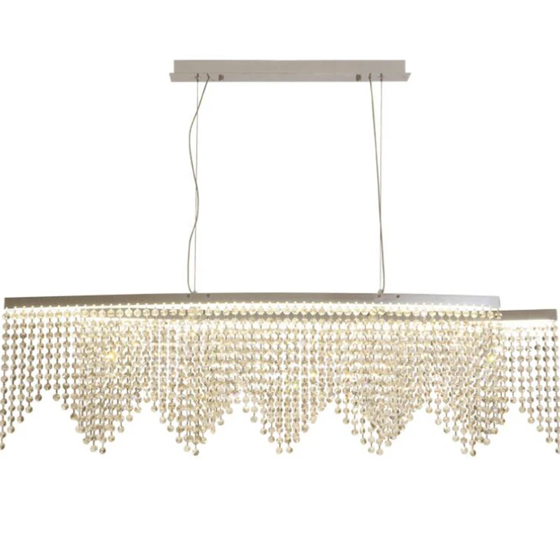 

jmmxiuz Modern Crystal Chandelier For Dining Room Creative Lamp Suspension Design Luxury LED Decoration Hanging Light