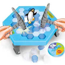 Настольная игра подарок Рождество ледокольной головоломки настольные игры Пингвин кубики льда сохранить Пингвин Knock ледяная глыба стены