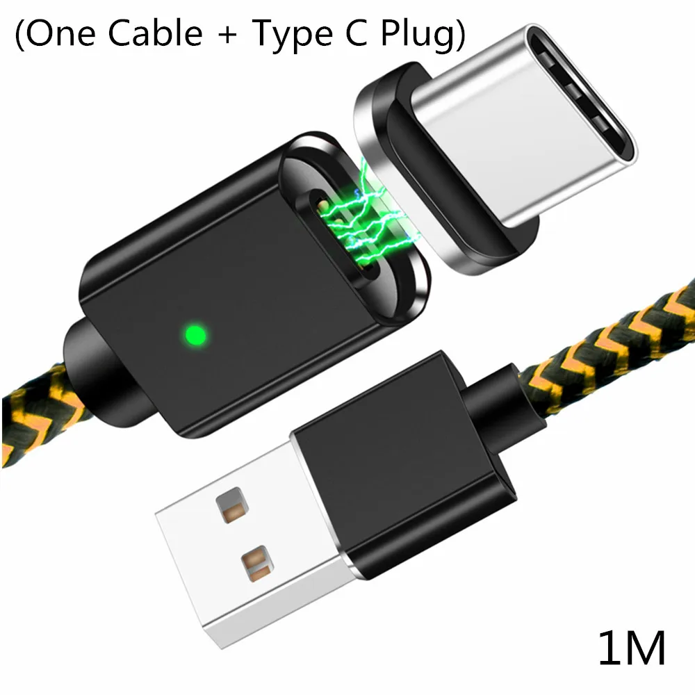 Олаф зарядное устройство данных Магнитный USB кабель для iPhone Micro USB C type C кабель для мобильного телефона Быстрая зарядка магнит зарядное устройство 1 м USB кабели - Цвет: Gold Type C Cable