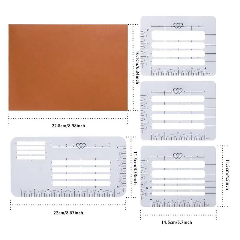  4Pcs/Lot Envelope Addressing Craft Guide Stencil Templates Fits Wide Range of Envelopes Thank You C - 33047139452