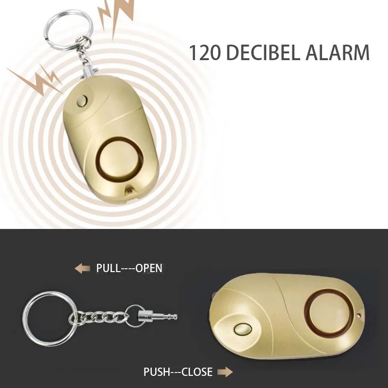 2019 Wholesale 130dB Anti Theft Personal Alarms Keychain Self-Defense Emergency Security Safety defensa personal Accessories