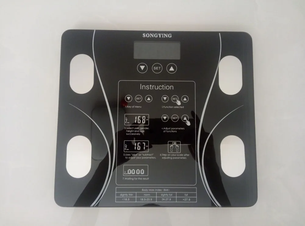 New Touch Button Bathroom Weight Scale Lcd Smart Body Balance
