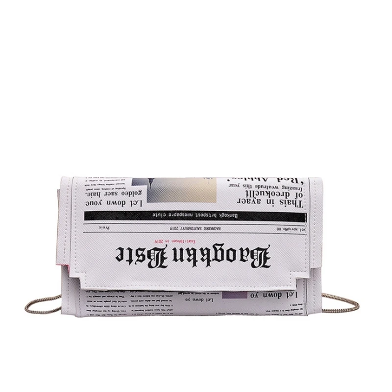 

Ladies Mini Shoulder Bags For Women PU Leather Fashion Women Crossbody Handbags And Purse Chain Envelope Newspaper Messenger Bag