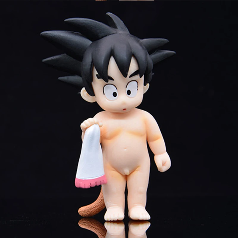 10cm Anime Dragon Ball Z Childhood Goku Decorative Doll Action Figure PVC Collection Model toys for children Boy Birthday Gift