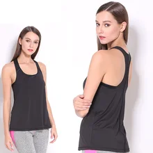 Йога Топы корректирующие Для женщин круглый вырез горловины быстросохнущая Йога майка сексуальные спортзал спортивной жилет Фитнес жесткие девушку без рукавов Бег рубашка