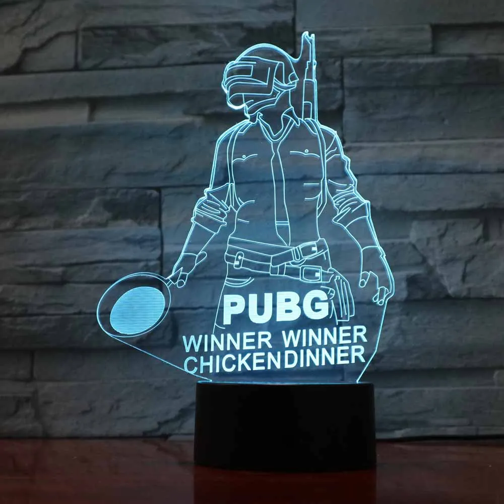 

3D LED Desk Lamp 7 Colors Change USB Acrylic Lighting Game Soldier Modelling Touch Button Baby Bedroom Fashion Decor NightLight