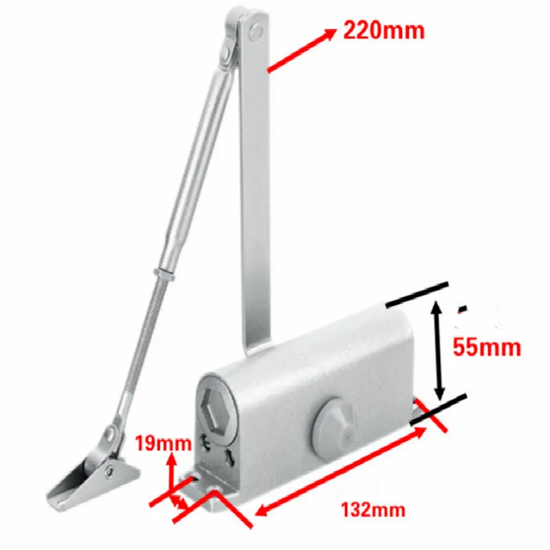 Hydraulic Automatic Door Closer - Weight Capacity 50KG, Weighing 1.2KG for Smooth Door Closing image 6