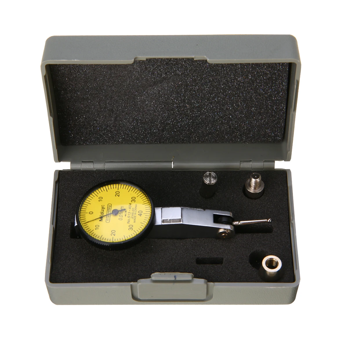 Portable Mini Lever Dial Gauge Test 0.01mm Resolution Indicator Precision Metric with Dovetail Rails 0-40-0 Measure Tool