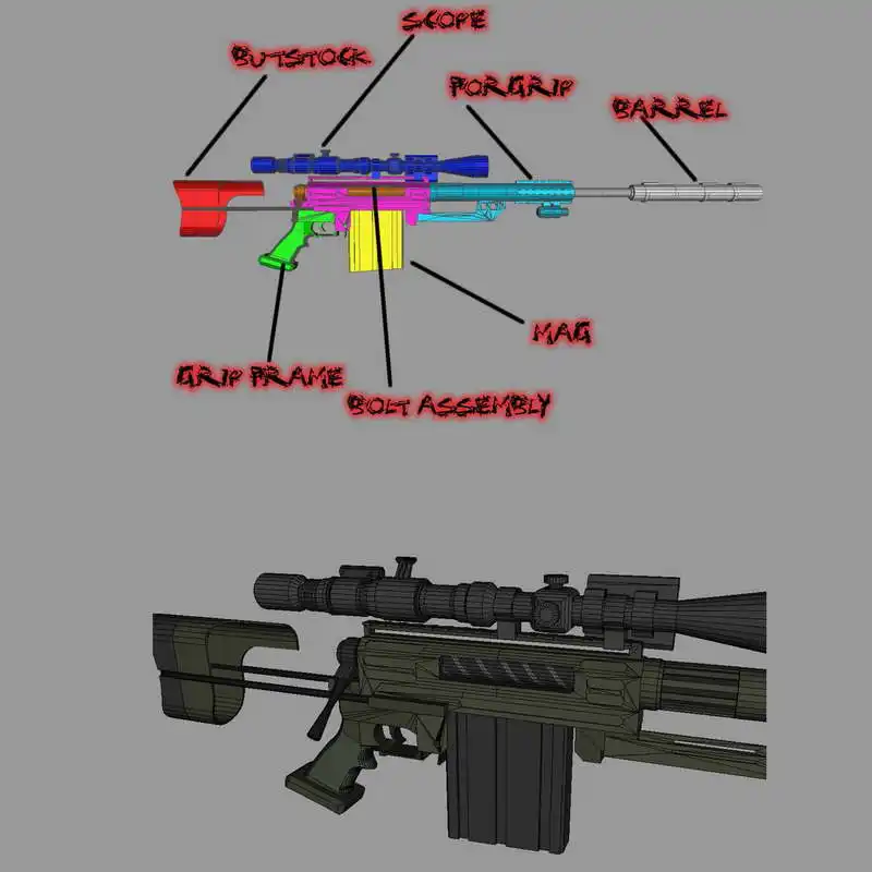 DIY 1: 1Cheytac M200 интервенция снайперская винтовка Бумажная модель Сборка ручной работы 3D игра-головоломка детская игрушка