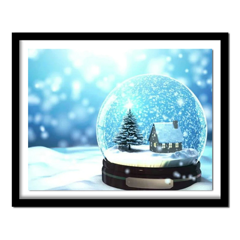 

Diamond Christmas Snow Globe Diamond Painting Cross Stitch Diamond Embroidery Full Kit Patterns Rhinestones Arts
