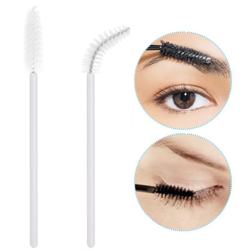 1000Pcs/lot Disposable Micro Eyelash Brushes Mascara Wands Applicator Cosmetic Brushes Comb White Eyelash Extension Makeup Tool 4