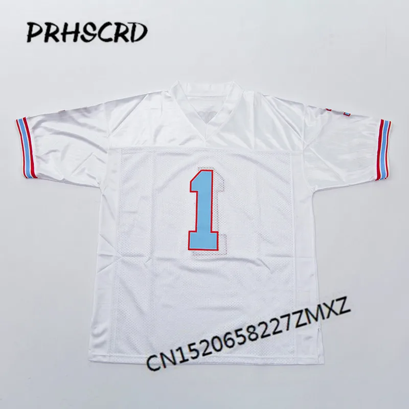 

Retro star #1 Warren Moon Embroidered Throwback Football Jersey