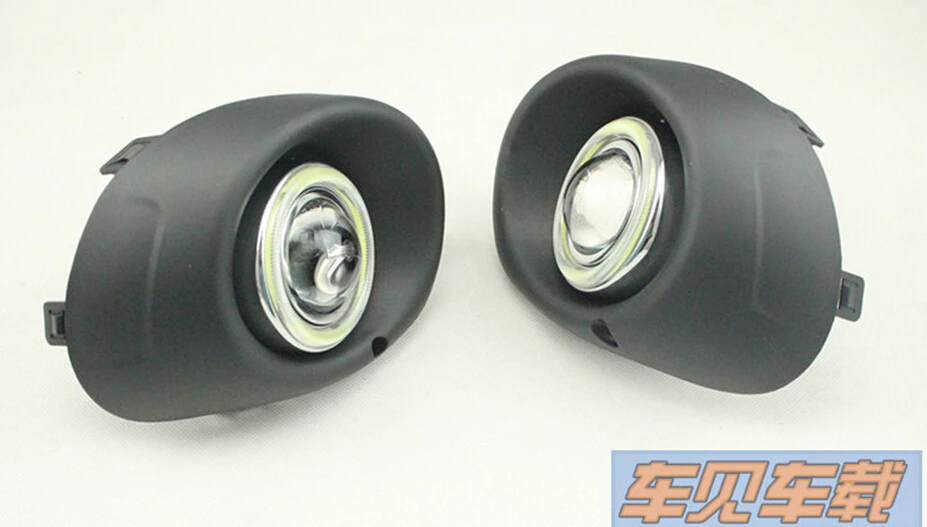 

top quality COB angel eye E13 projector lens fog lamp 5 colors led daytime running light for Mitsubishi outlander 2013, one pair