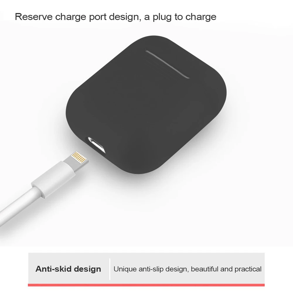Мягкий силиконовый чехол для Apple Airpods противоударный гарнитура AirPods ультратонкий