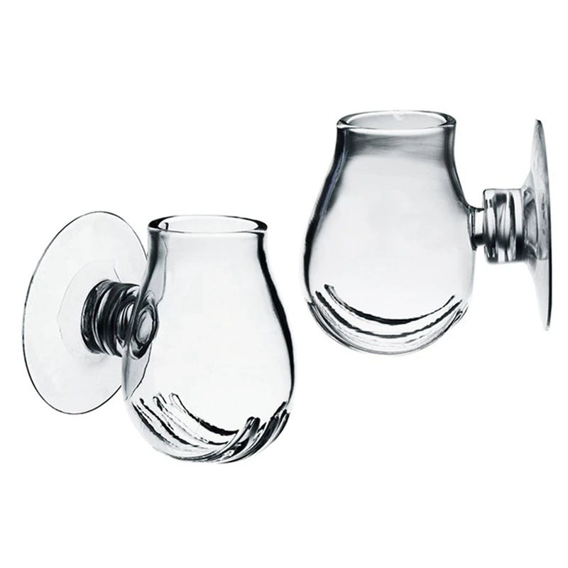 

Aquarium Transparent Crystal Glass Feeding Cup Red Worm Feeding Fish Feeder Feed Bowl