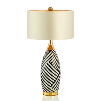 

Vintge Chinese Ceramic Table Lights Bedroom Bedside lamp Lighting Office Decoration Learn Read Table Lamp deco Desk Lamp Avize