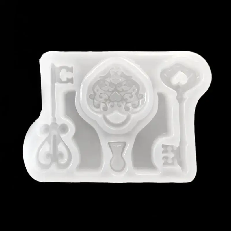 

Silicone Mold Keys Lock Floral Exquisite DIY Jewelry Making Tool Cake Decoration Fondant Epoxy Resin Molds Mirror Heart Shaped