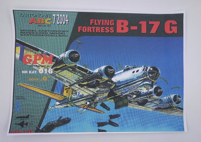 1:33 DIY 3D Boeing B-17G самолет Летающая крепостная самолет Бумажная модель Сборка ручная работа игра-головоломка DIY Детская игрушка Denki& Lin