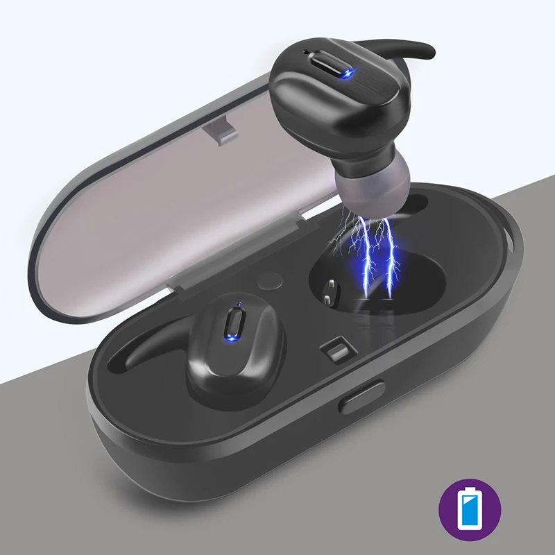 TI26 TWS Bluetooth Wireless Earphone Headphone HIFI Stereo Sports Travel Headset Binaural Stereo Black Wireless Headphone