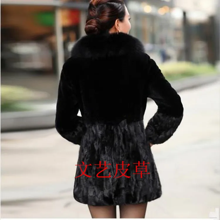 Очень пальто с мехом лисы для женщин из натурального меха, верхняя одежда в стиле пэчворк, верхняя одежда средней длины с мехом пальто из кожи и меха